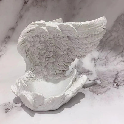 1pc Creative angel wings, resin handcrafted crystal ball base, desktop decoration, glass ball seat, display item base