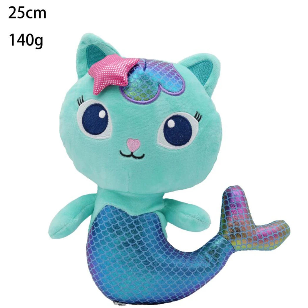 2025 New Style Gabby Dollhouse Plush Toy Mercat Cartoon Stuffed Animals Mermaid Cat Plushie Doll Kids Birthday Christams Gifts