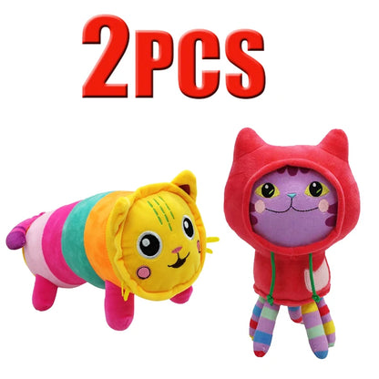 ##Hot in Gabby Dollhouse Plush Toy Mercat Cartoon Stuffed Animals Smiling Cat Car Cat Hug Gaby Girl Dolls Kids Birthday Gifts
