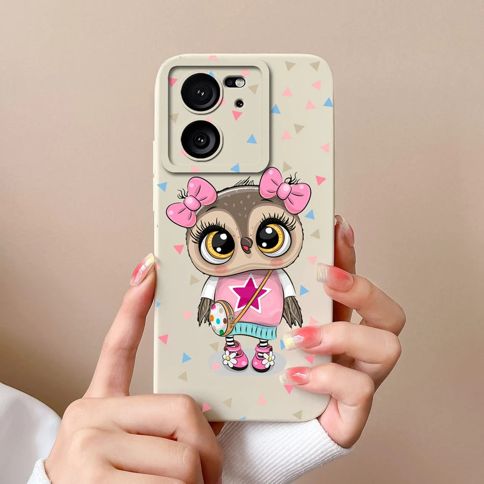 For Xiaomi 13T Pro Case Love Heart Soft Liquid Silicone Camera Protection Back Cover For Xiaomi13T 13TPro Anti Drop Phone Cases