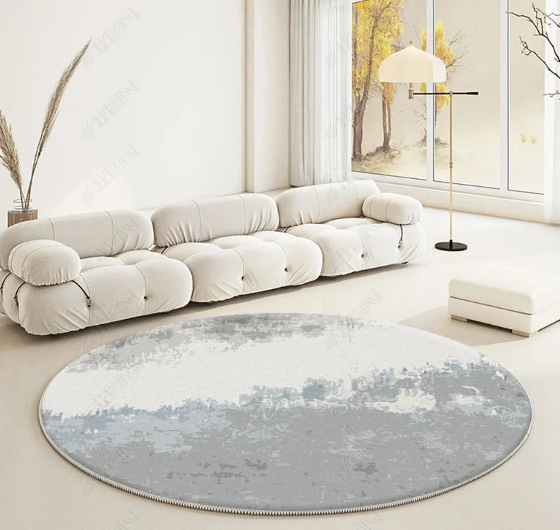 Modern Abstraction Carpets for Living Room Nordic Bedroom Decor Round Carpet Large Area Chair Floor Mat Home Study Non-slip Rug