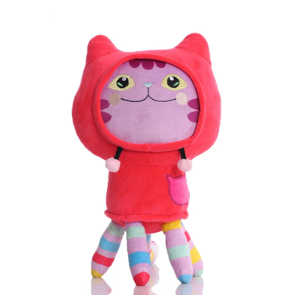##8-Piece Gabby Doll House Plush Toy Set 25cm Mermaid Cat Stuffed Animal Cartoon Doll Children's Christmas Gift