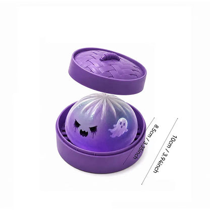 Halloween Bun Squeezing Toy Hidden Version Ghost Dumpling Squishy Mystery Box Soft Elastic Squeeze Sensory Fidget Anxiety Relief