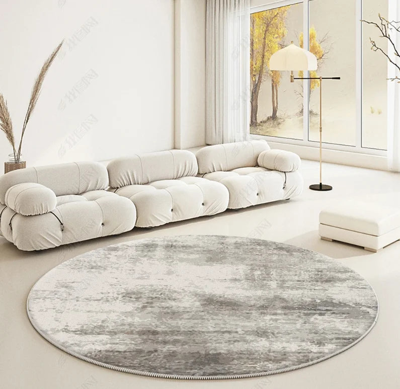 Modern Abstraction Carpets for Living Room Nordic Bedroom Decor Round Carpet Large Area Chair Floor Mat Home Study Non-slip Rug