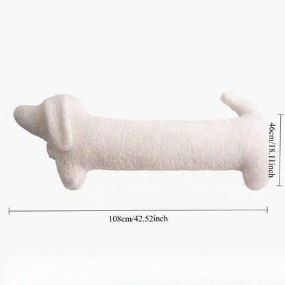2025 Cartoon Animal Dachshund Pillow Plush Sausage-shaped Pillow Cute Cushion Nap Pillow Lumbar Pillow Bedroom Neck Pillow