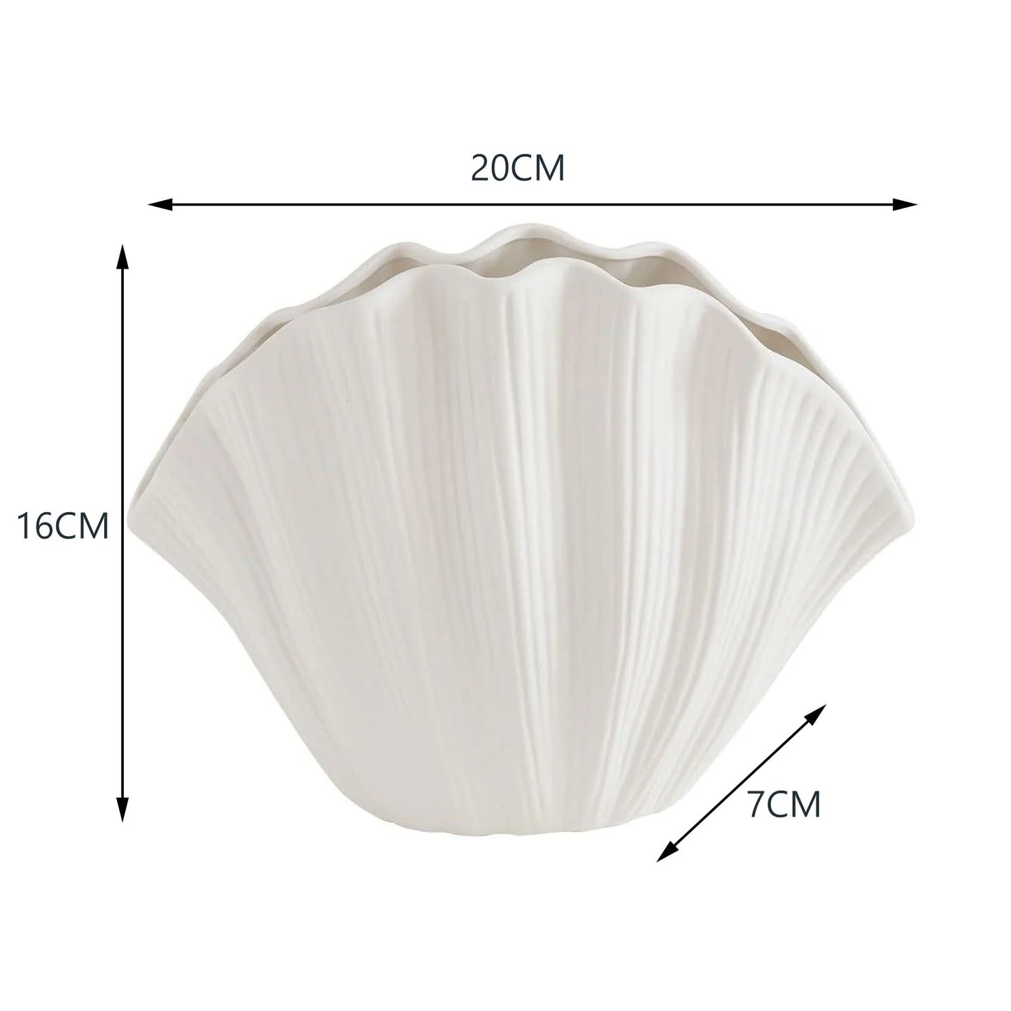 Shell Ceramic Vase Dried Flowers Handmade Vases for Home Decoration