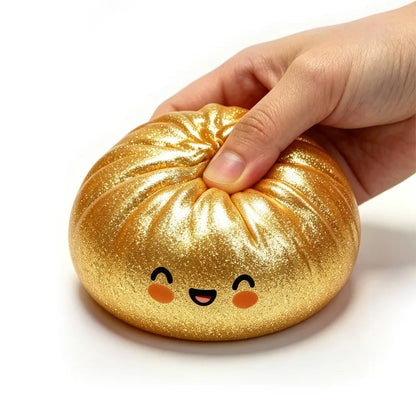 New Glitter Dumpling Colorful Simulation Steamed Bun Decompression Toy for Anxiety Squishes Stress Balls 2026 Viral Fidget Toy
