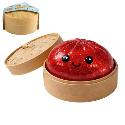 Hot Pink Glitter Dumpling Squishy Toys Colorful Simulation Birthday Gift Stress Relief Ball Bun Steamer Squeeze Suprise Gift