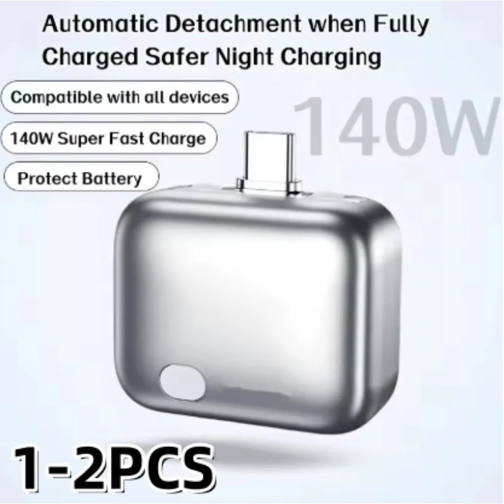 Type-C Fully Charged Smart Separator Auto Power-Off Overcharge Protection 140W PD Fast Charging Fully Charged Power-off Adapter