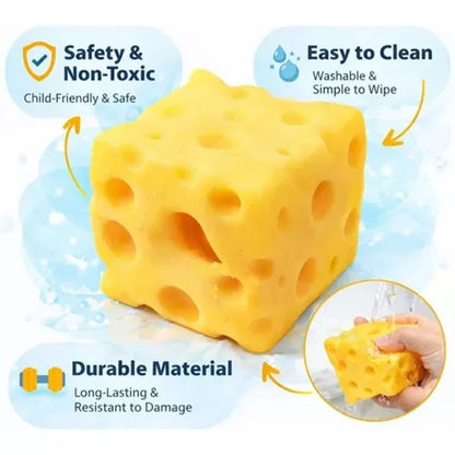 5/7Cm Giant Cheese Squeeze Toy Extra Large Size Cheese Squishy Fidget Toys Slow Rebound Shapeable Venting Ball Adults Gifts