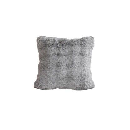 Imitation Rabbit Fur Bubble Velvet Pillow Solid Color Plush Living Room Sofa Cushion Study Bedroom Model Room Decorative Pillow