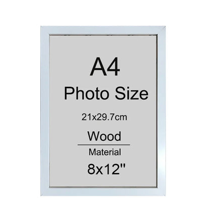 A4 Wood Photo Frame 1/2/3PCS 8x12inch Black White Brown Certificates Frame Picture Frame Log Color Home Decor Poster Frame