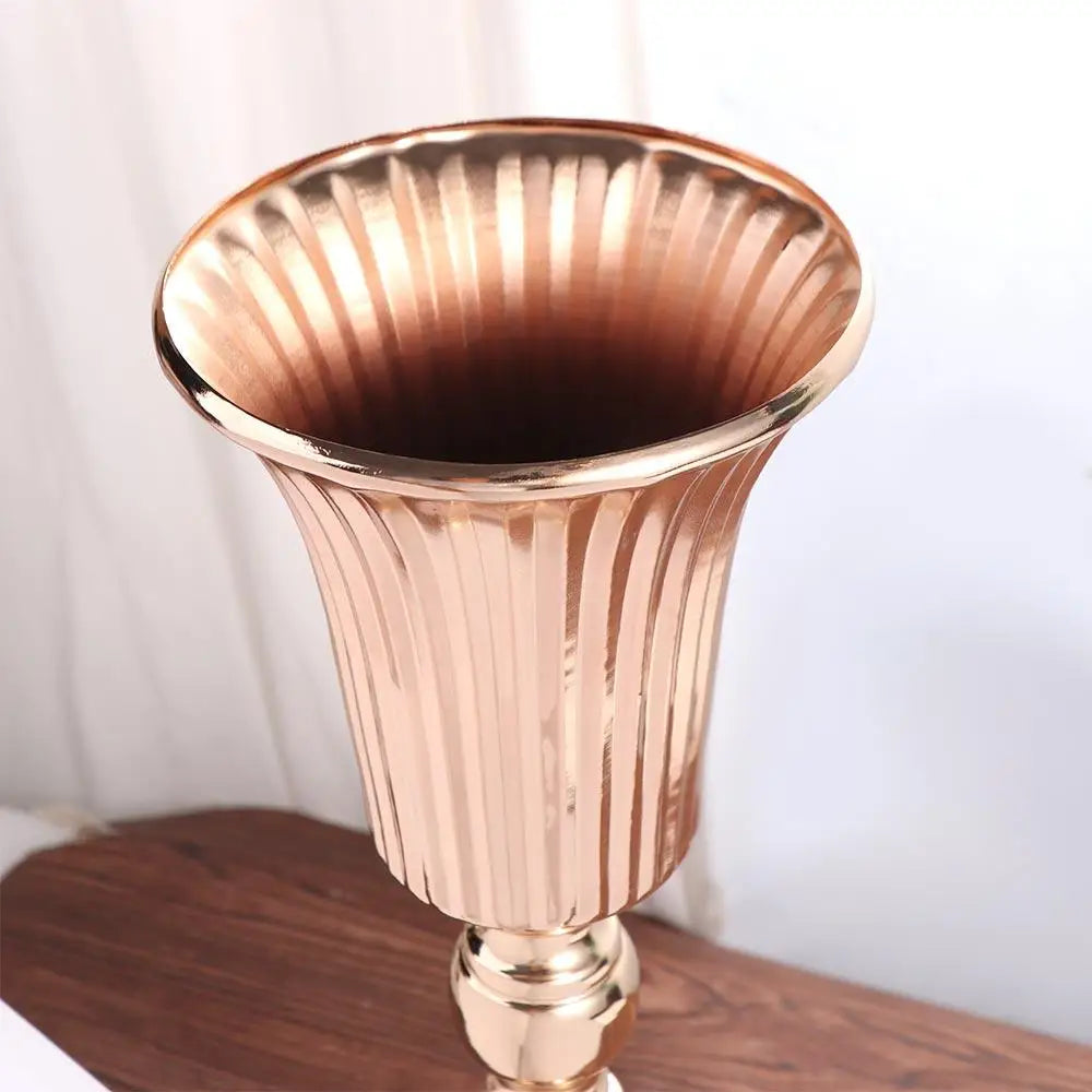 Table Gold Iron Vase Candle Holder Arrangement Wedding Flower Centerpiece Vase Wedding Props Vase Home Decoration Furnishings