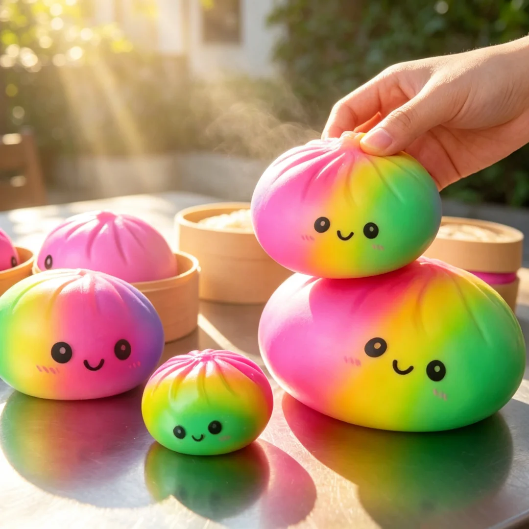25cm Large Dumpling Squishy Oversized Buns Anti Stress Reliever Fidget Birthday Gift Soft Food Pillow Decor