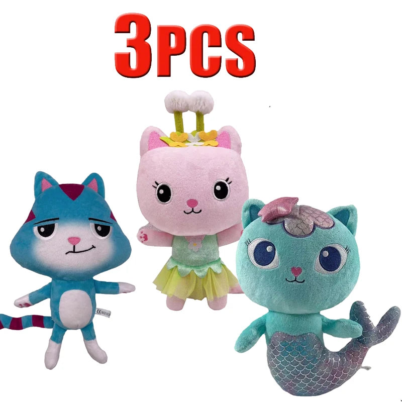 ##Hot in Gabby Dollhouse Plush Toy Mercat Cartoon Stuffed Animals Smiling Cat Car Cat Hug Gaby Girl Dolls Kids Birthday Gifts