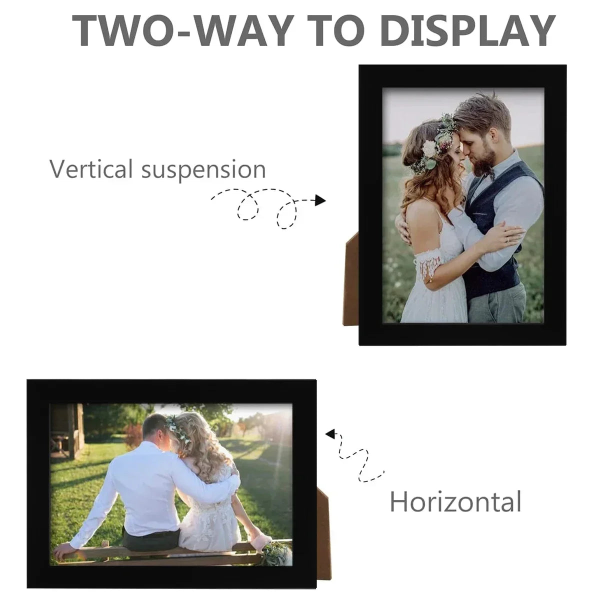 A4 Wood Photo Frame 1/2/3PCS 8x12inch Black White Brown Certificates Frame Picture Frame Log Color Home Decor Poster Frame