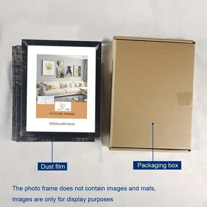 Set of 3 A4 Wooden Picture Frames Black White and Apricot Natural Solid Mount Poster Frames for Wall Mounting Included Hardware