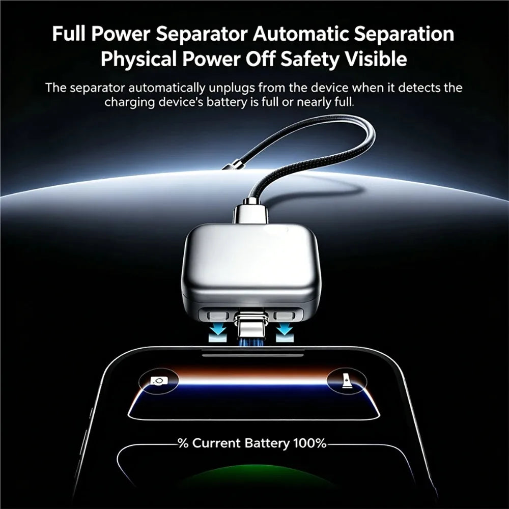 Type-C Fully Charged Smart Separator Auto Power-Off Overcharge Protection 140W PD Fast Charging Fully Charged Power-off Adapter