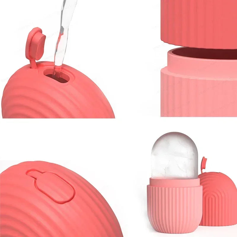 Silicone Ice Face Roller Beauty Lifting Ice Ball Face Massager Contouring Eye Roller Facial Treatment Reduce Acne Skin Care