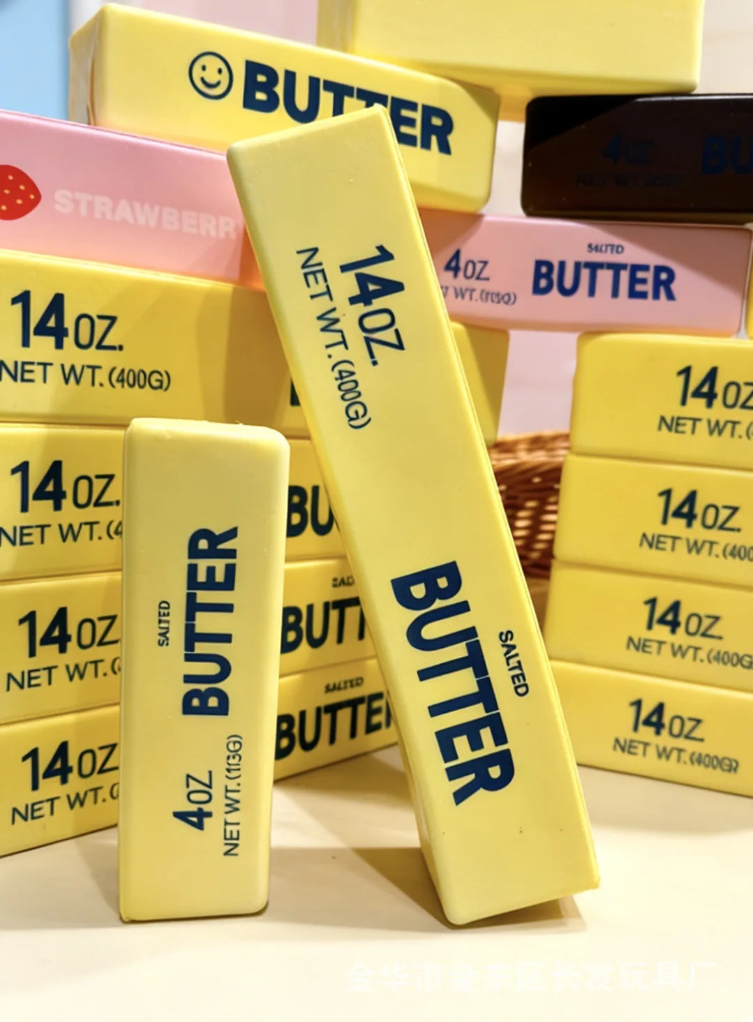 14/23CM Butter Stick Fidget Toys Squishy Elastic Cheese Stick Funny Decompression Stress Anxiety Relief Squeeze Prank Toy Relax