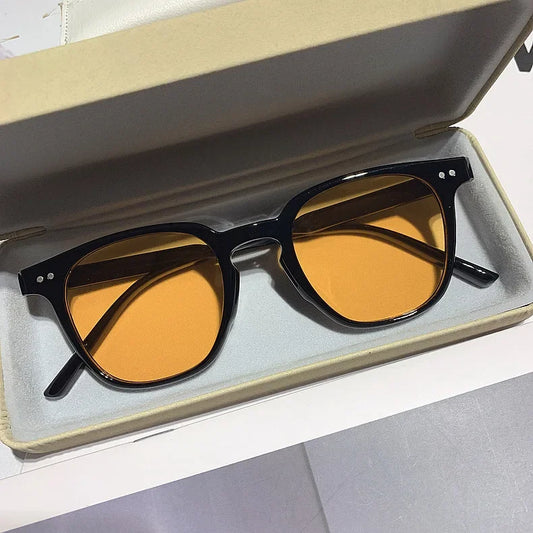 Vintage Square Sunglasses Unisex Luxury Brand Small Round Sun Glasses Female Small Eyewear Game Driving Oculos De Sol for