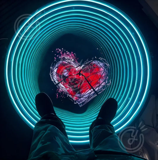 Custom Infinity Mirror 3D Neon Sign Lightbox Multi Color LED Track Channel Letters Bedroom Wall Decor for Business Modern Art