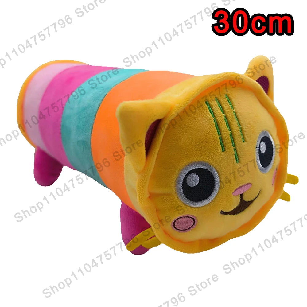 8pcs New Gabbys doll house Plush keychain Toy Mercat Cartoon Stuffed Animals Smiling Cat Car Cat Hug Gaby Girl Birthday Gift