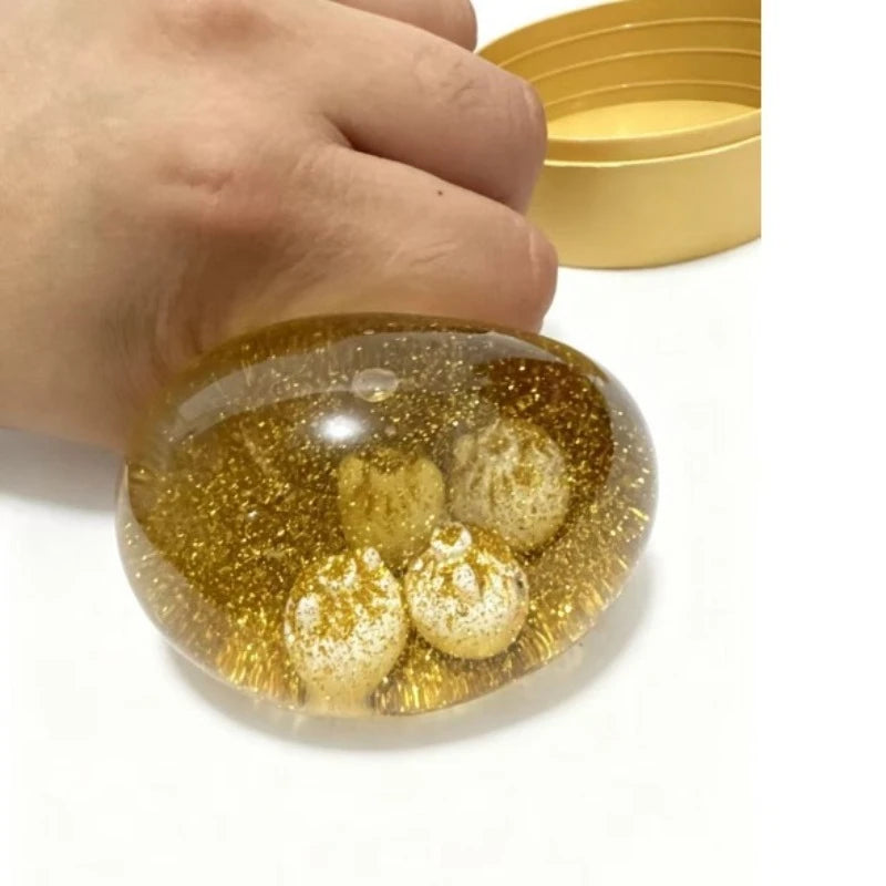 New Glitter Dumpling Colorful Simulation Steamed Bun Decompression Toy for Anxiety Squishes Stress Balls 2026 Viral Fidget Toy
