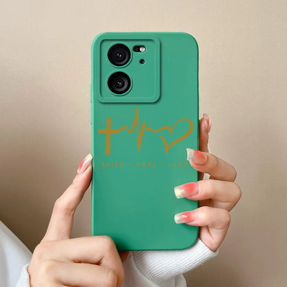 For Xiaomi 13T Pro Case Love Heart Soft Liquid Silicone Camera Protection Back Cover For Xiaomi13T 13TPro Anti Drop Phone Cases