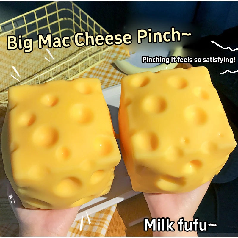 5/7/11CM Cheese Squeeze Toy Extra Large Size Cheese Giant Squishy Fidget Toys Slow Rebound Shapeable Venting Ball Adults Gifts
