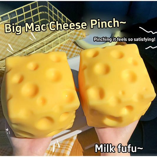 5/7/11CM Cheese Squeeze Toy Extra Large Size Cheese Giant Squishy Fidget Toys Slow Rebound Shapeable Venting Ball Adults Gifts