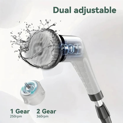 ScrubPro 360 — Electric Spin Scrubber with Extension Arm