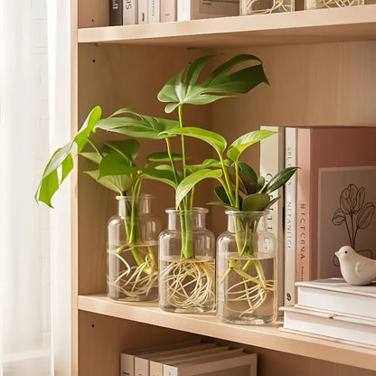 5/10PCS Small-Caliber Round Plastic Vases//High Vases for Table Centerpieces/Decorative Bottles for Spring And Summer Home Decor