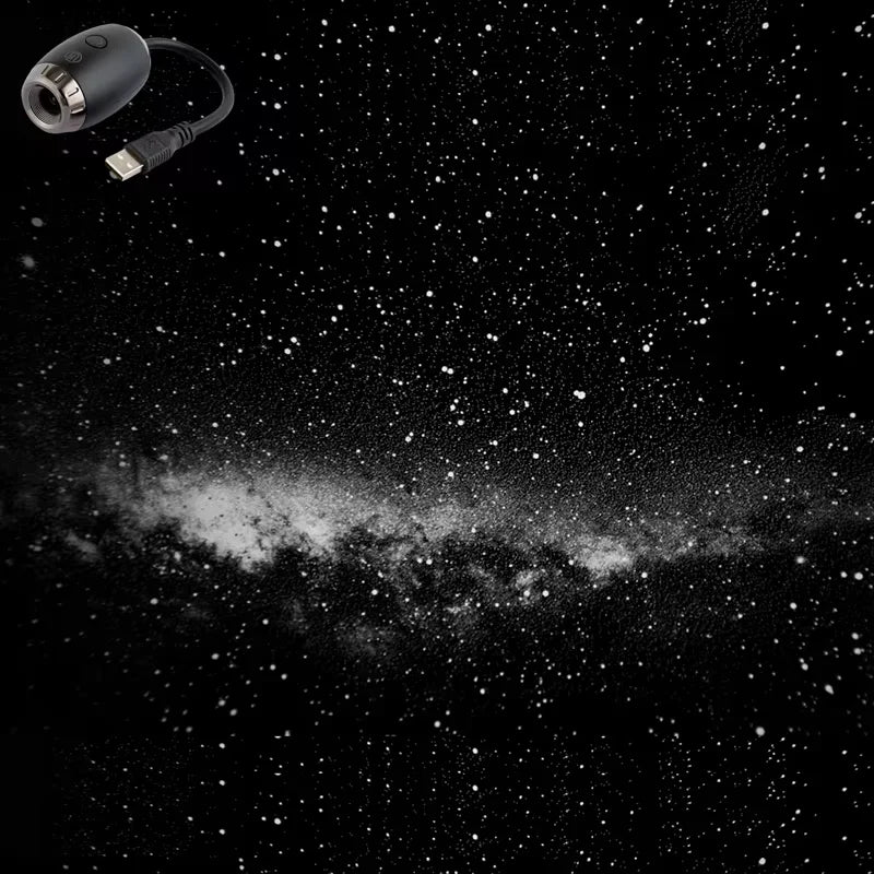USB Car Atmosphere Projector Light Car Interior Ambient Light LED Starry Star Light Party Decor Romantic Saturn Galaxy Light