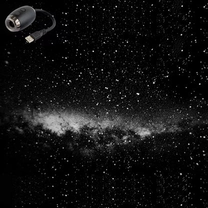 USB Car Atmosphere Projector Light Car Interior Ambient Light LED Starry Star Light Party Decor Romantic Saturn Galaxy Light