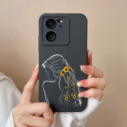 For Xiaomi 13T Pro Case Love Heart Soft Liquid Silicone Camera Protection Back Cover For Xiaomi13T 13TPro Anti Drop Phone Cases