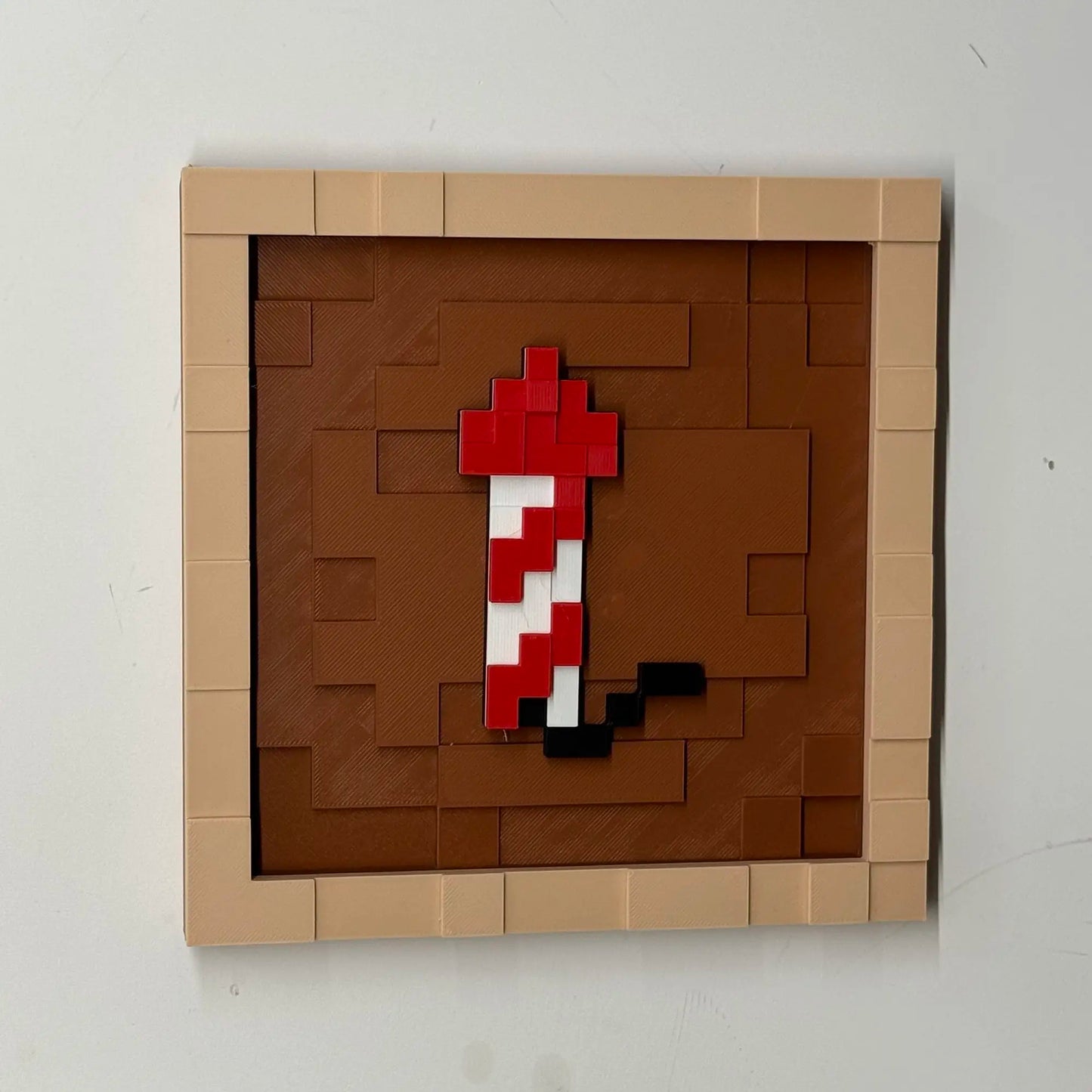 3D Printing 17.5cm Pixel Item Display Frame Magnetic Wall Decor Retro Game Style Collectible Desk Ornament Gift