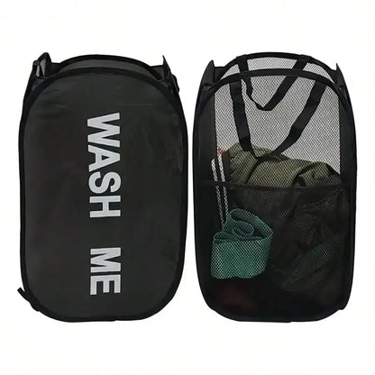 Pop-Up Mesh Laundry Hamper — Collapsible & Portable