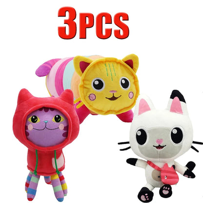 ##Hot in Gabby Dollhouse Plush Toy Mercat Cartoon Stuffed Animals Smiling Cat Car Cat Hug Gaby Girl Dolls Kids Birthday Gifts