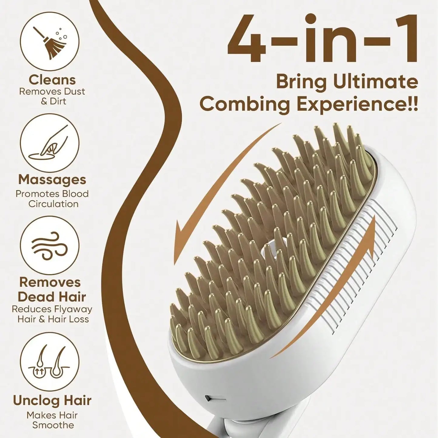 CoatEase — Misting Grooming Brush for Cats & Dogs