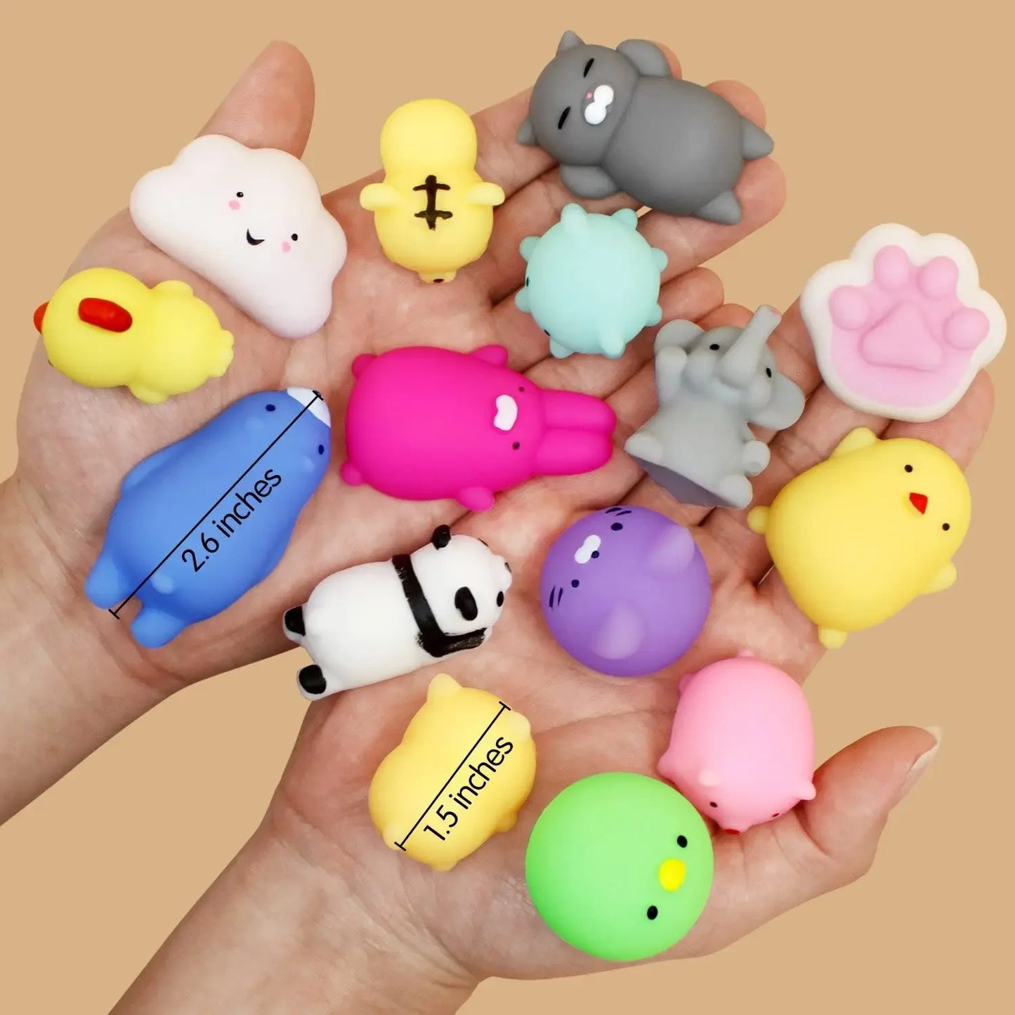 10pcs Random Mini Squishy Mochi Squishy Toy Party Favors Kawaii Animal Squishy Stress Toy Unicorn Piggy Cat Toy for Kid Girl Boy