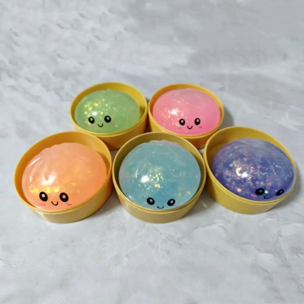 Boys Girls Luminous Dumpling Squishy Slow Rebound Noctilucent Squishy Dumpling Cute Soft Glitter Sensory Fidget Ball Adults