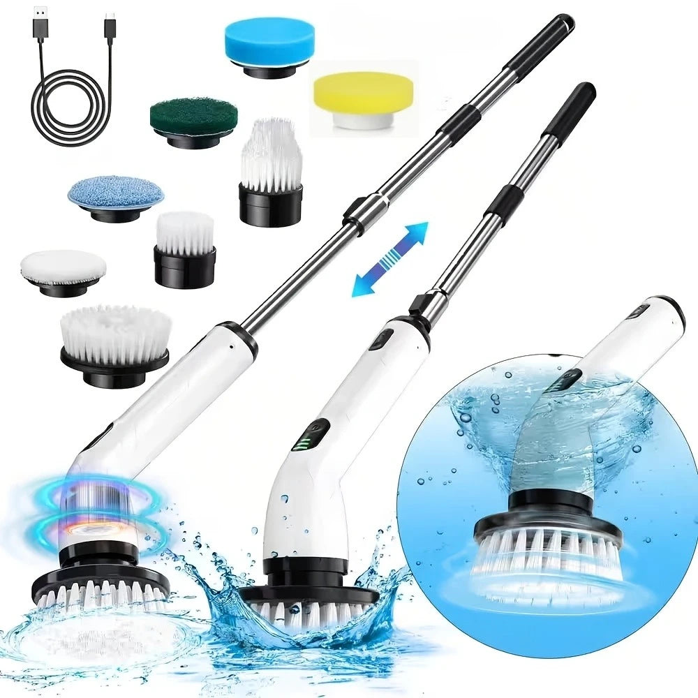 ScrubPro 360 — Electric Spin Scrubber with Extension Arm