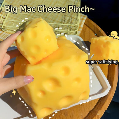 5/7Cm Giant Cheese Squeeze Toy Extra Large Size Cheese Squishy Fidget Toys Slow Rebound Shapeable Venting Ball Adults Gifts