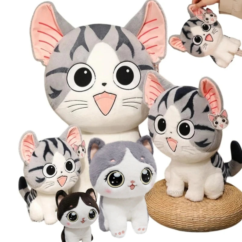 24/35cm Interesting Creative Cute All Size Cat Soft Plush Toys Smoothing Dolls Sofa Decoration Girls Birthday Christmas  Gifts