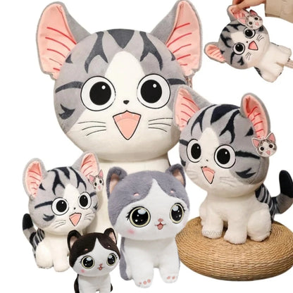 24/35cm Interesting Creative Cute All Size Cat Soft Plush Toys Smoothing Dolls Sofa Decoration Girls Birthday Christmas  Gifts