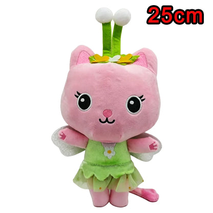 8pcs New Gabbys doll house Plush keychain Toy Mercat Cartoon Stuffed Animals Smiling Cat Car Cat Hug Gaby Girl Birthday Gift