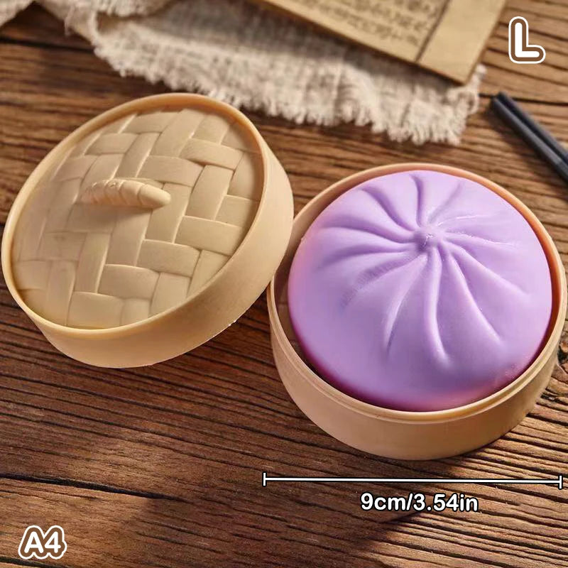 Giant Dumpling Soft Toys Anxiety Relief Fidget Simulation Food Steamed Stuffed Bun Squeeze Decompression Stress Toy