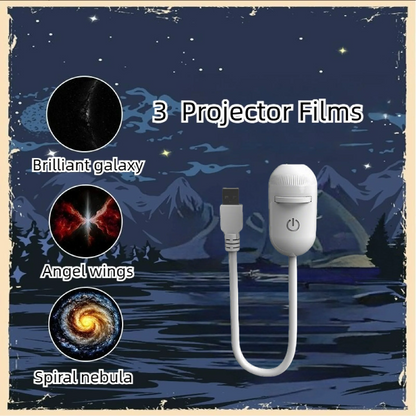 2-in-1 Mini Galaxy Star Projector Night Light – Starry Sky Ambient Lamp for Bedroom Sleep & Decoration