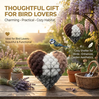 Handmade Heart Bird Nest — Outdoor Garden Decor